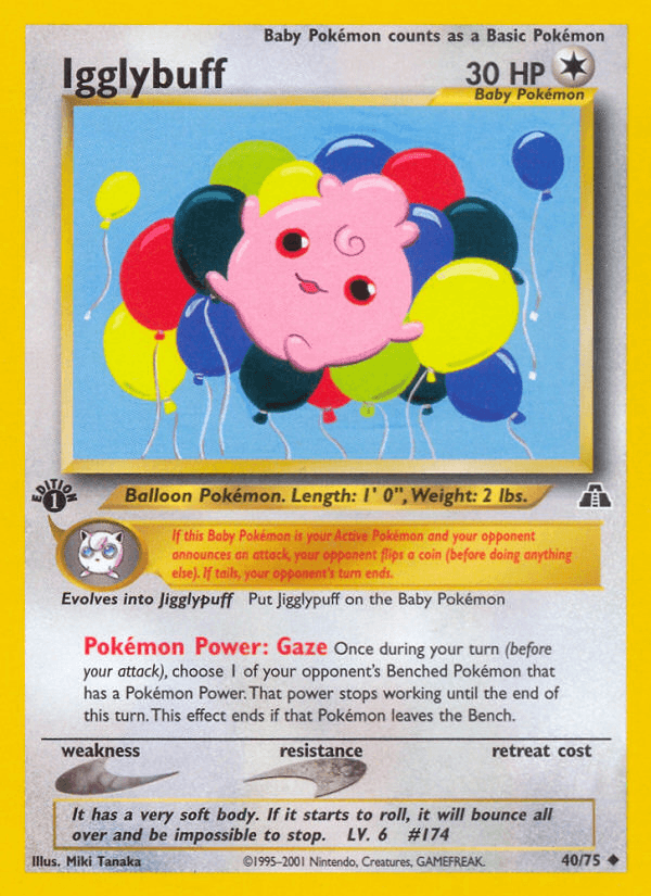 Carta Igglybuff 40/75 do set Neo Discovery — Pokémon TCG | Bynx