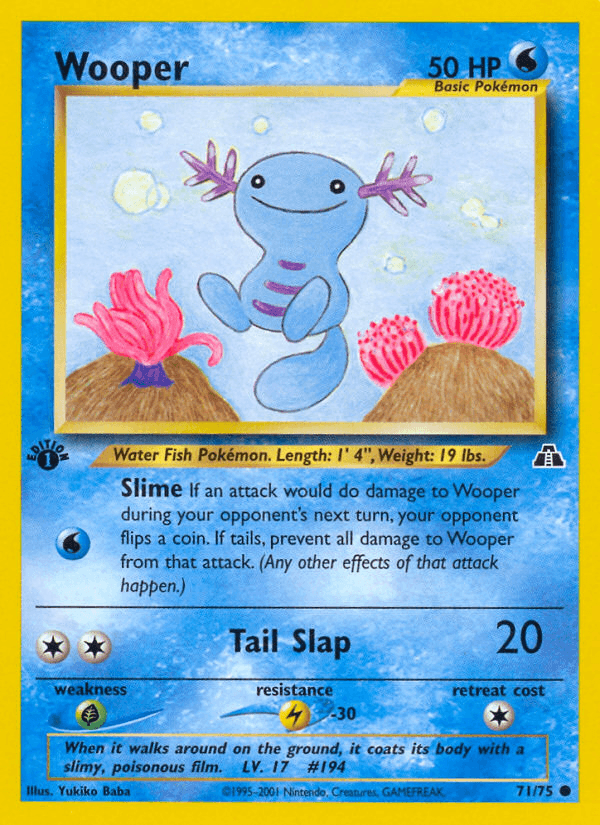 Carta Wooper 71/75 do set Neo Discovery — Pokémon TCG | Bynx