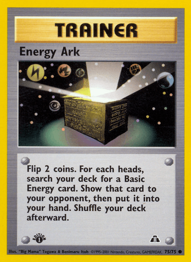 Carta Energy Ark 75/75 do set Neo Discovery — Pokémon TCG | Bynx