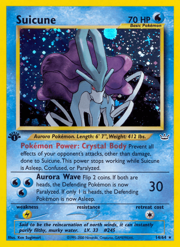 Carta Suicune 14/64 do set Neo Revelation — Pokémon TCG | Bynx