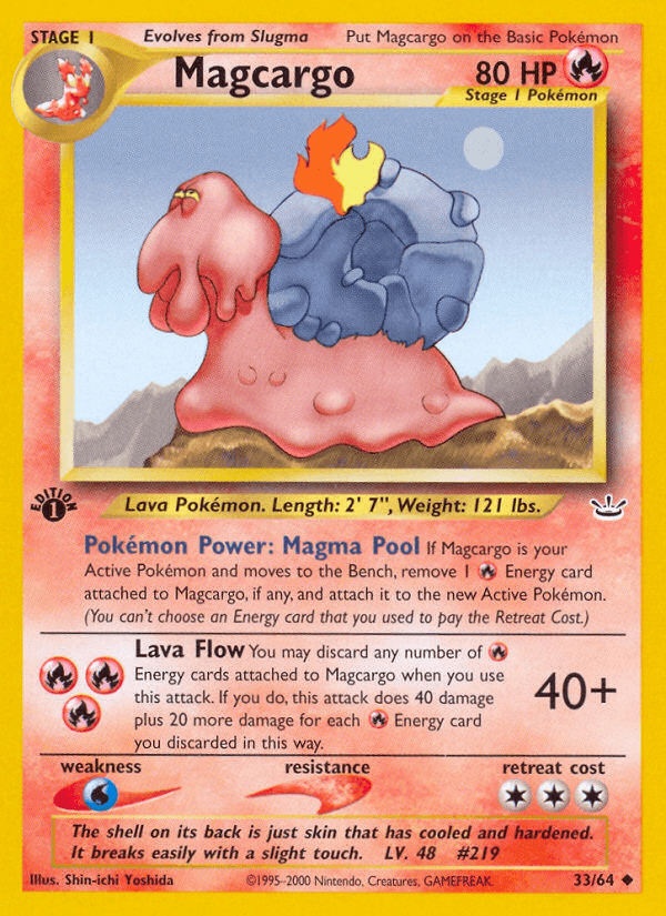 Carta Magcargo 33/64 do set Neo Revelation — Pokémon TCG | Bynx