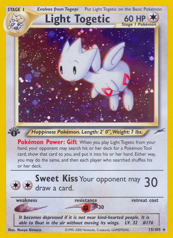 Carta Light Togetic 15/105 do set Neo Destiny — Pokémon TCG | Bynx
