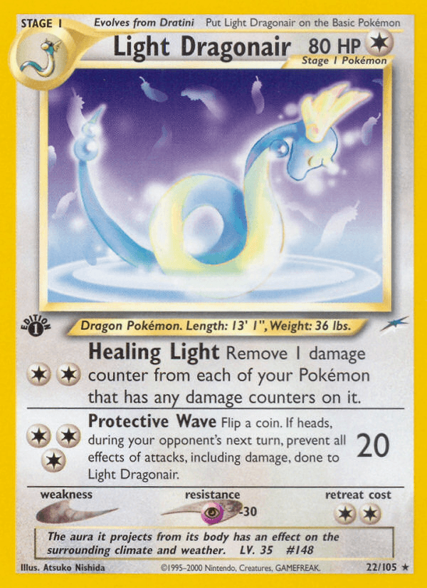 Carta Light Dragonair 22/105 do set Neo Destiny — Pokémon TCG | Bynx