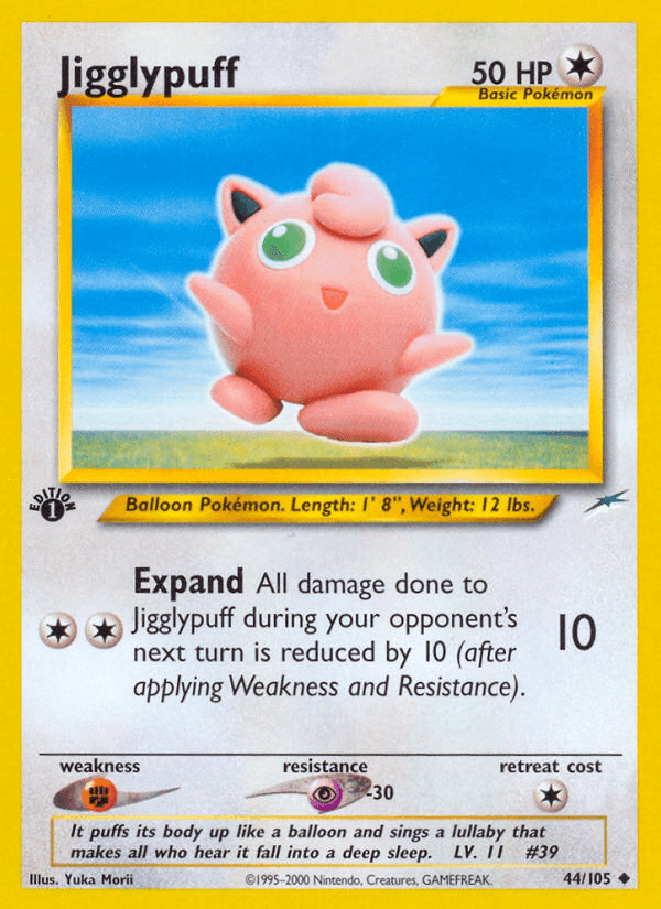 Carta Jigglypuff 44/105 do set Neo Destiny — Pokémon TCG | Bynx