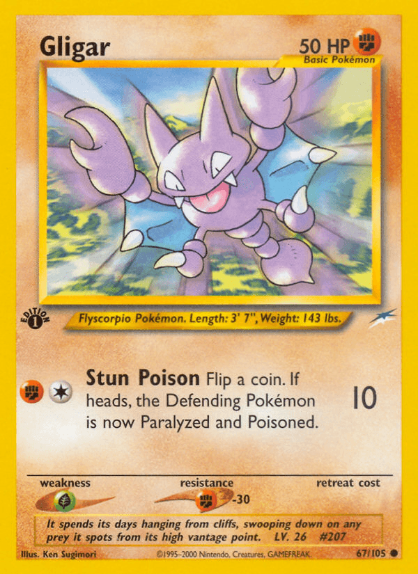 Carta Gligar 67/105 do set Neo Destiny — Pokémon TCG | Bynx
