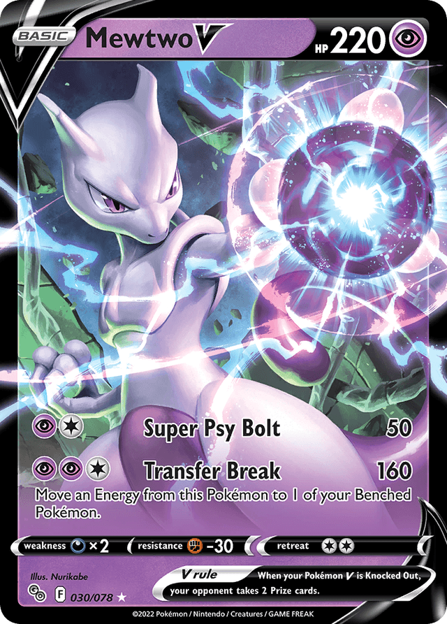 Carta Mewtwo V 30/78 do set Pokémon GO — Pokémon TCG | Bynx