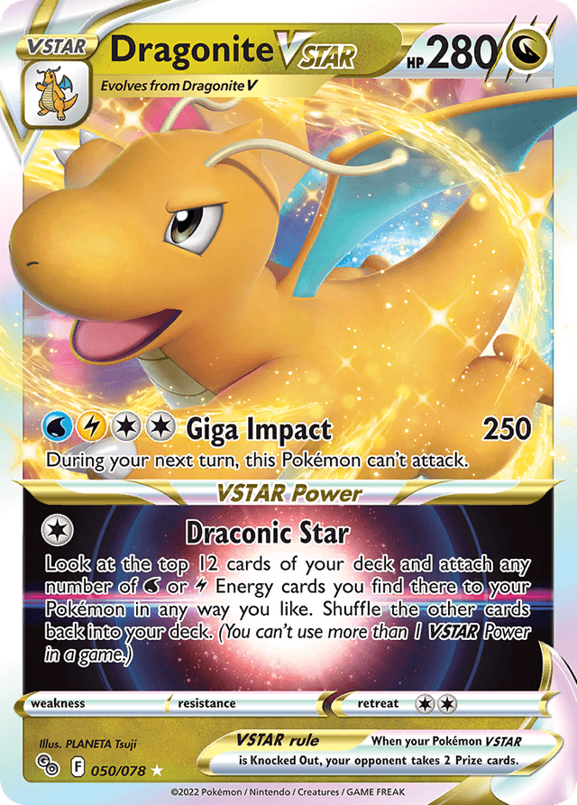 Carta Dragonite VSTAR 50/78 do set Pokémon GO — Pokémon TCG | Bynx