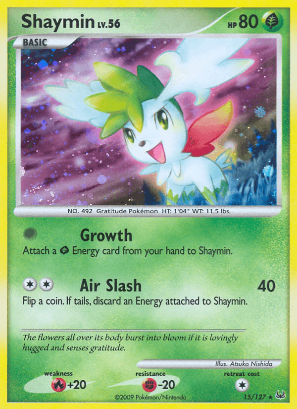 Carta Shaymin 15/127 do set Platinum — Pokémon TCG | Bynx