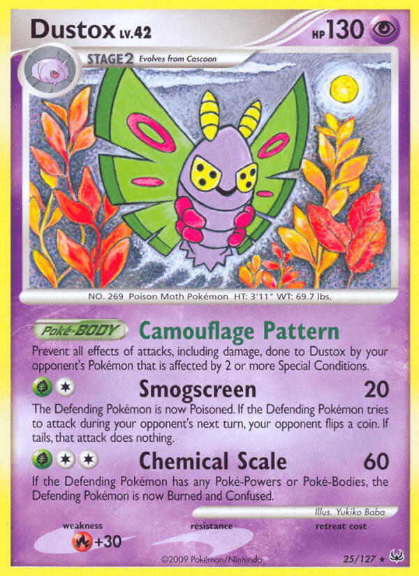Carta Dustox 25/127 do set Platinum — Pokémon TCG | Bynx