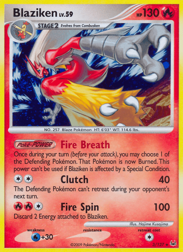 Carta Blaziken 3/127 do set Platinum — Pokémon TCG | Bynx