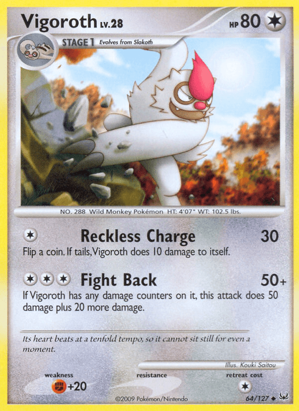 Carta Vigoroth 64/127 do set Platinum — Pokémon TCG | Bynx