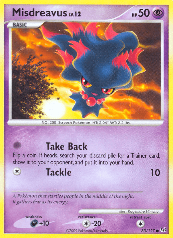 Carta Misdreavus 83/127 do set Platinum — Pokémon TCG | Bynx