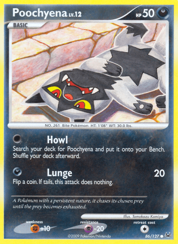 Carta Poochyena 86/127 do set Platinum — Pokémon TCG | Bynx