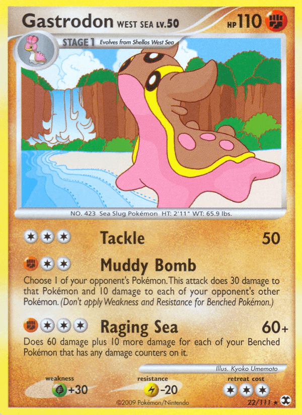 Carta Gastrodon West Sea 22/111 do set Rising Rivals — Pokémon TCG | Bynx