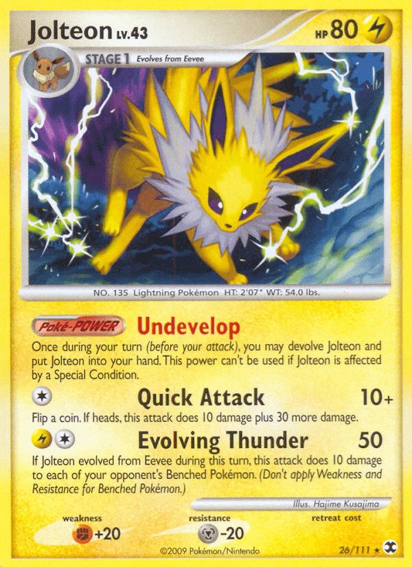 Carta Jolteon 26/111 do set Rising Rivals — Pokémon TCG | Bynx