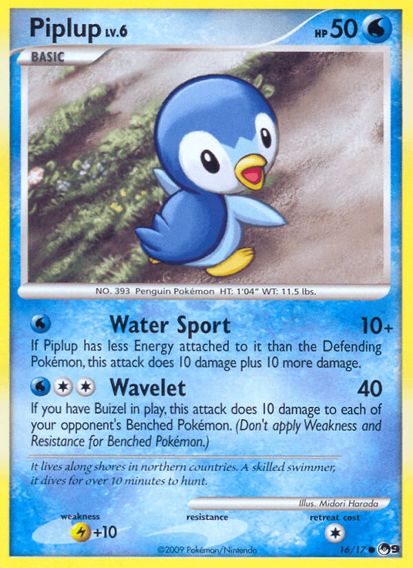 Carta Piplup 16/17 do set POP Series 9 — Pokémon TCG | Bynx