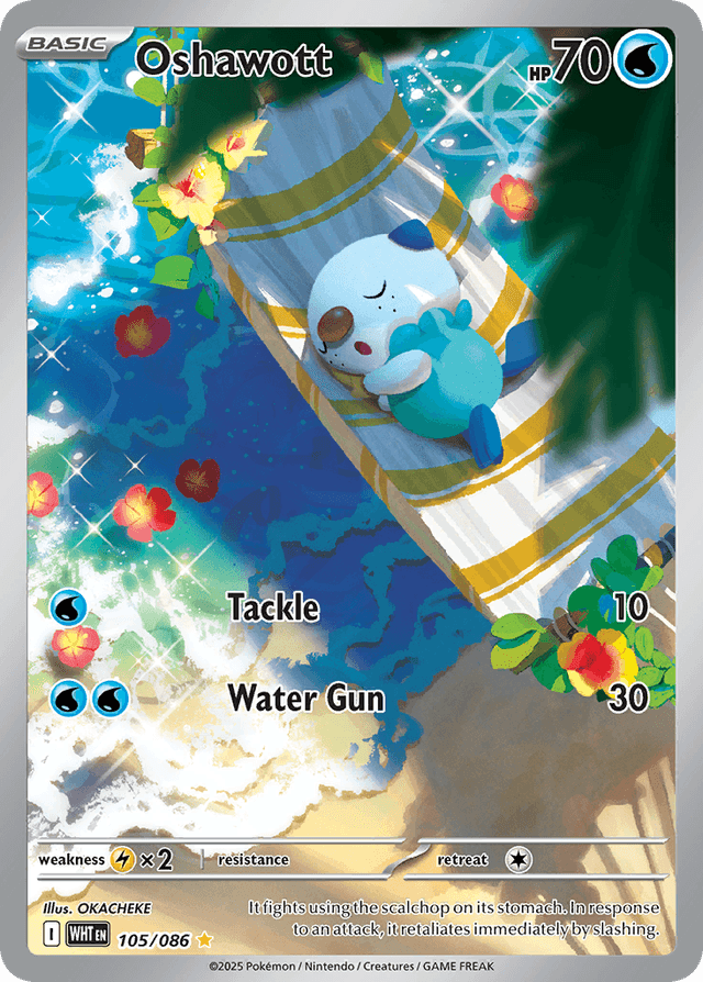 Carta Oshawott 105/86 do set White Flare — Pokémon TCG | Bynx