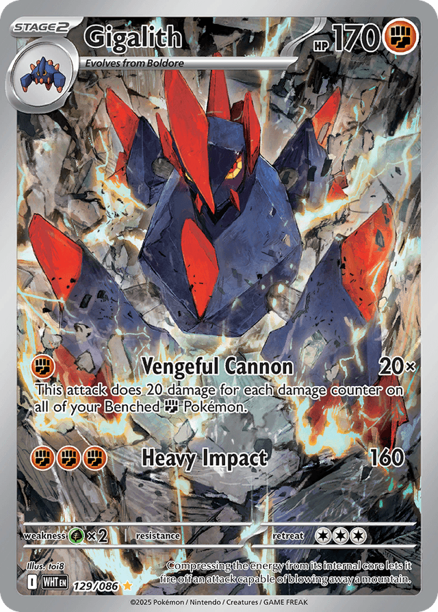 Carta Gigalith 129/86 do set White Flare — Pokémon TCG | Bynx