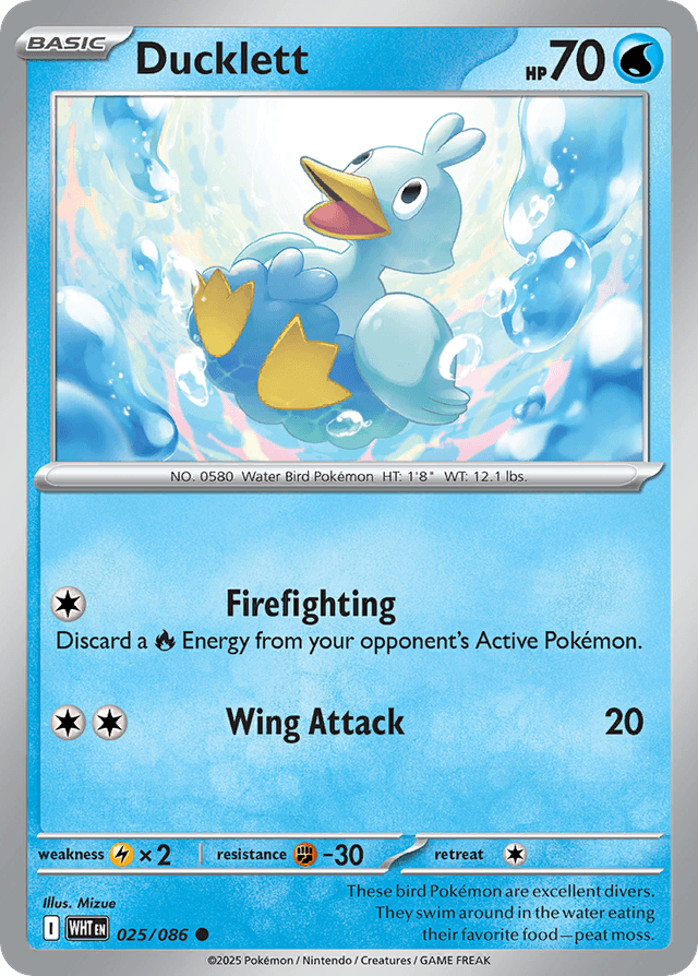 Carta Ducklett 25/86 do set White Flare — Pokémon TCG | Bynx