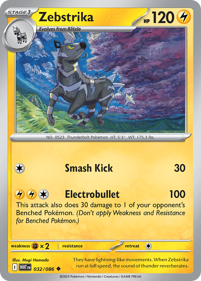 Carta Zebstrika 32/86 do set White Flare — Pokémon TCG | Bynx