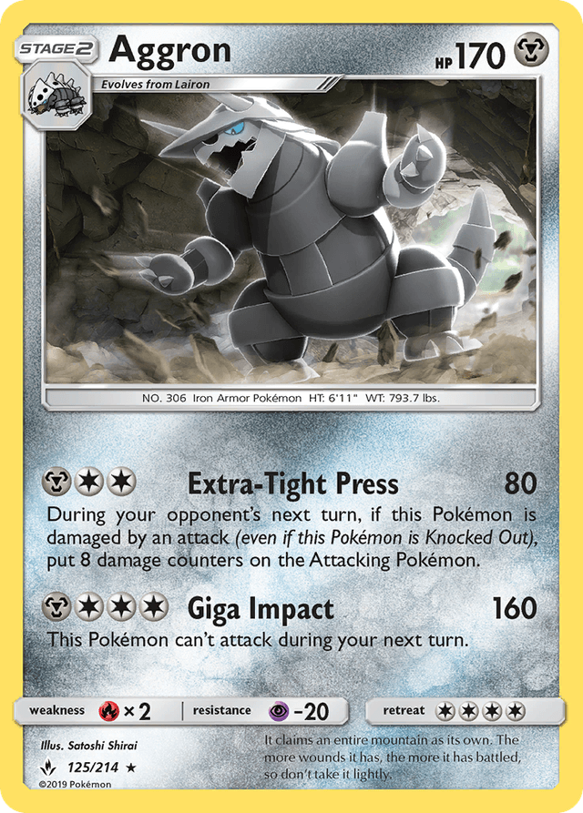 Carta Aggron 125/214 do set Unbroken Bonds — Pokémon TCG | Bynx