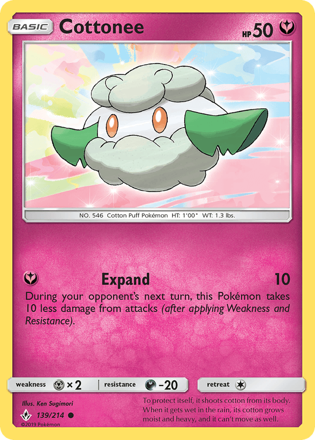 Carta Cottonee 139/214 do set Unbroken Bonds — Pokémon TCG | Bynx