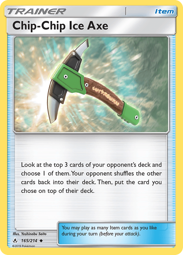 Carta Chip-Chip Ice Axe 165/214 do set Unbroken Bonds — Pokémon TCG | Bynx