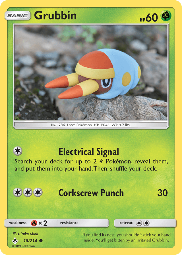 Carta Grubbin 18/214 do set Unbroken Bonds — Pokémon TCG | Bynx