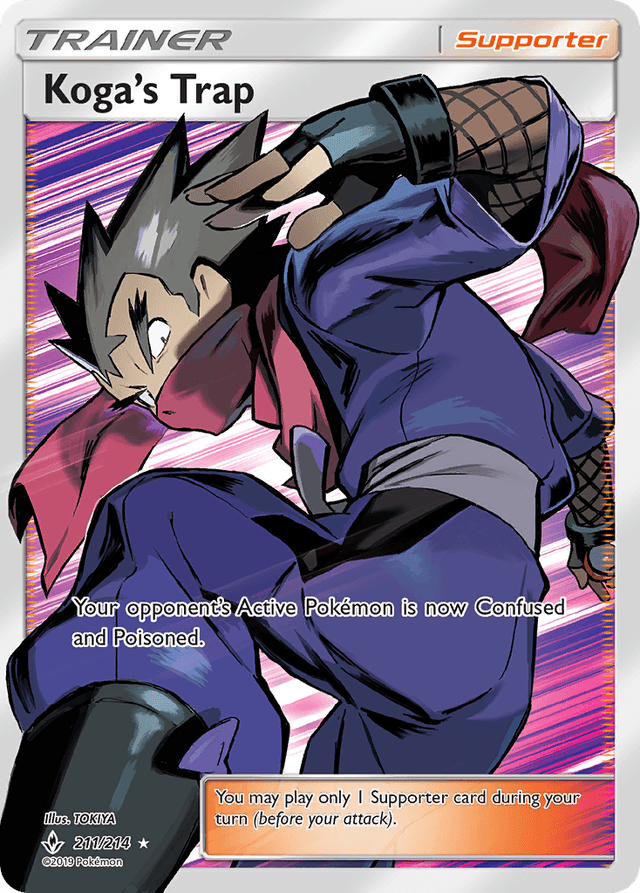 Carta Koga's Trap 211/214 do set Unbroken Bonds — Pokémon TCG | Bynx