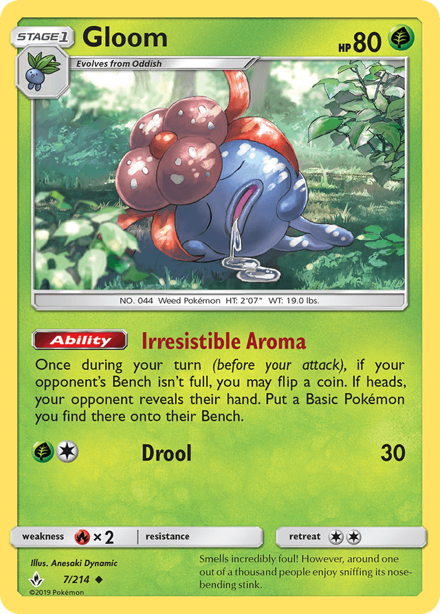Carta Gloom 7/214 do set Unbroken Bonds — Pokémon TCG | Bynx