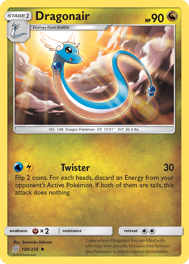 Carta Dragonair 149/236 do set Unified Minds — Pokémon TCG | Bynx