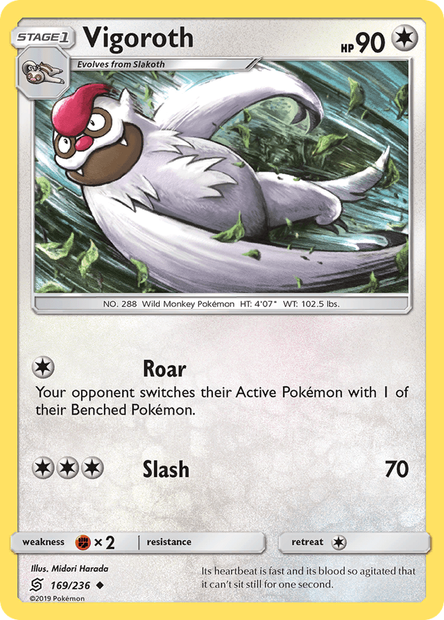 Carta Vigoroth 169/236 do set Unified Minds — Pokémon TCG | Bynx