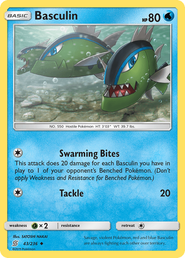 Carta Basculin 43/236 do set Unified Minds — Pokémon TCG | Bynx