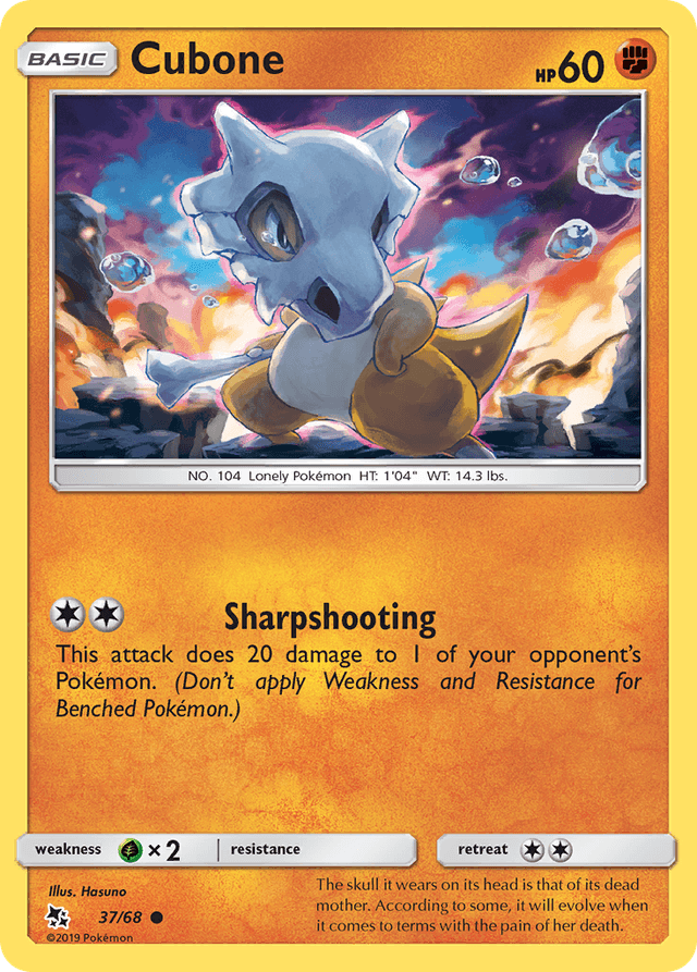 Carta Cubone 37/68 do set Hidden Fates — Pokémon TCG | Bynx