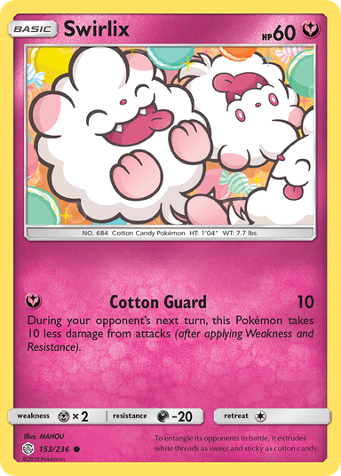 Carta Swirlix 153/236 do set Cosmic Eclipse — Pokémon TCG | Bynx
