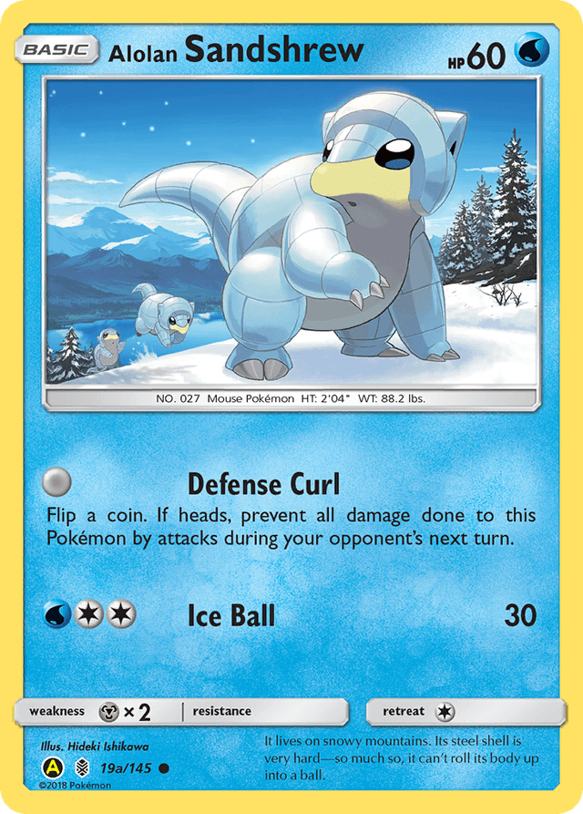 Carta Alolan Sandshrew 19a/145 do set Guardians Rising — Pokémon TCG | Bynx