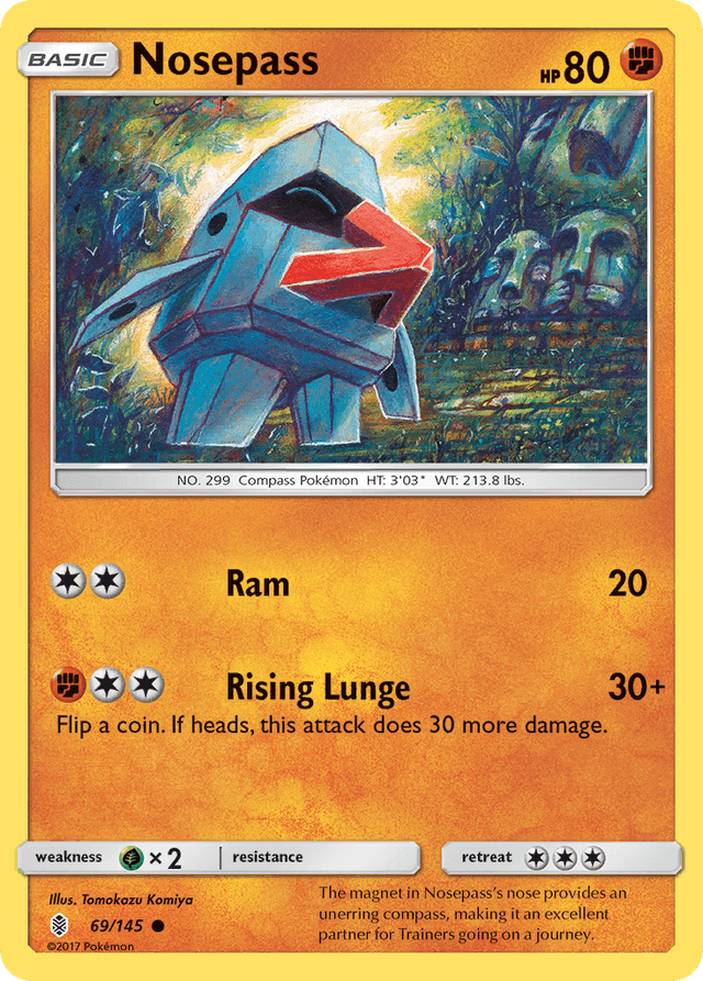 Carta Nosepass 69/145 do set Guardians Rising — Pokémon TCG | Bynx
