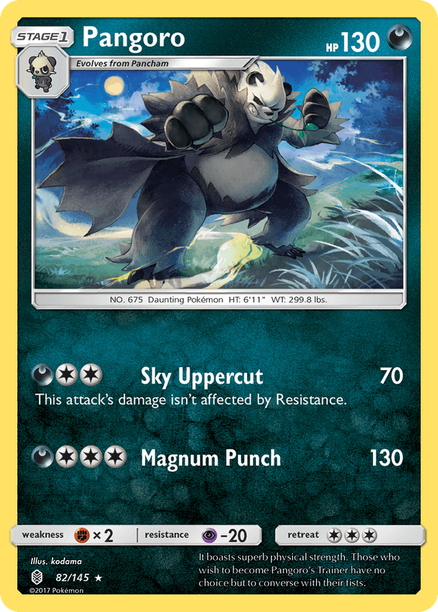 Carta Pangoro 82/145 do set Guardians Rising — Pokémon TCG | Bynx