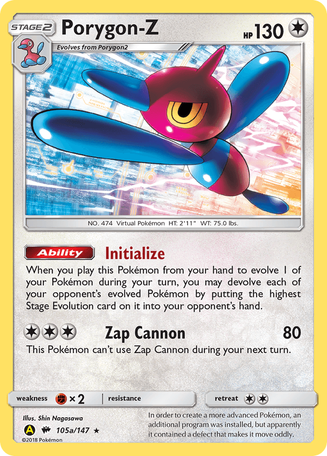 Carta Porygon-Z 105a/147 do set Burning Shadows — Pokémon TCG | Bynx
