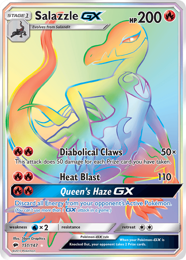 Carta Salazzle-GX 151/147 do set Burning Shadows — Pokémon TCG | Bynx