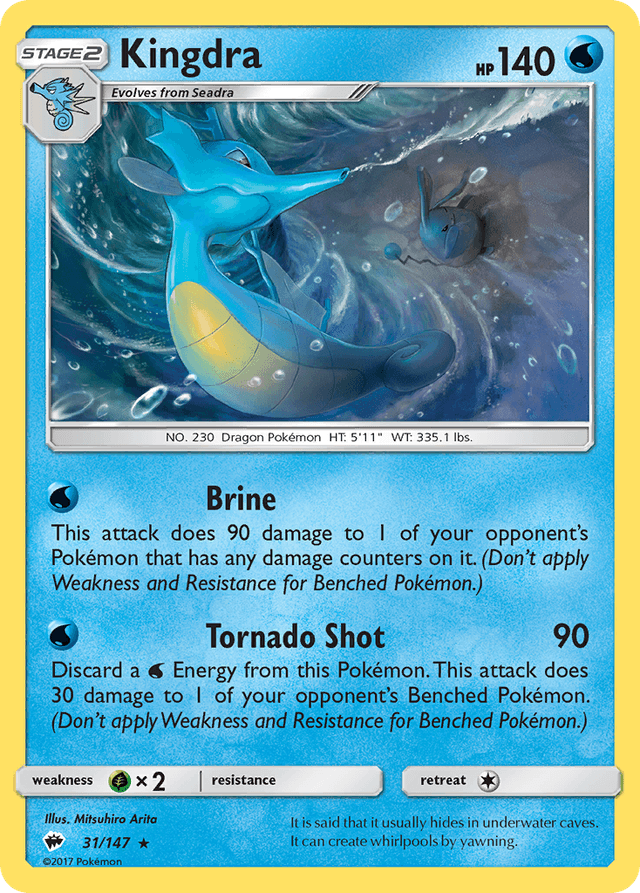 Carta Kingdra 31/147 do set Burning Shadows — Pokémon TCG | Bynx