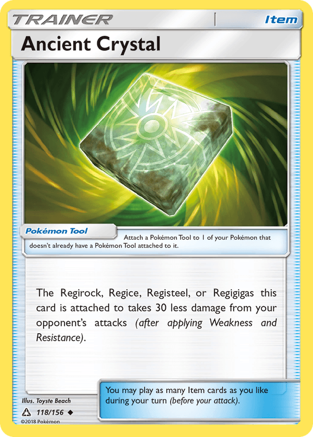 Carta Ancient Crystal 118/156 do set Ultra Prism — Pokémon TCG | Bynx