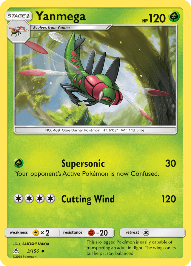 Carta Yanmega 3/156 do set Ultra Prism — Pokémon TCG | Bynx