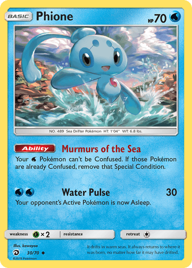 Carta Phione 30/70 do set Dragon Majesty — Pokémon TCG | Bynx