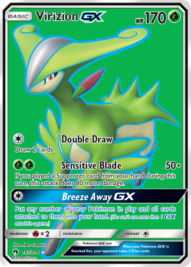 Carta Virizion-GX 197/214 do set Lost Thunder — Pokémon TCG | Bynx
