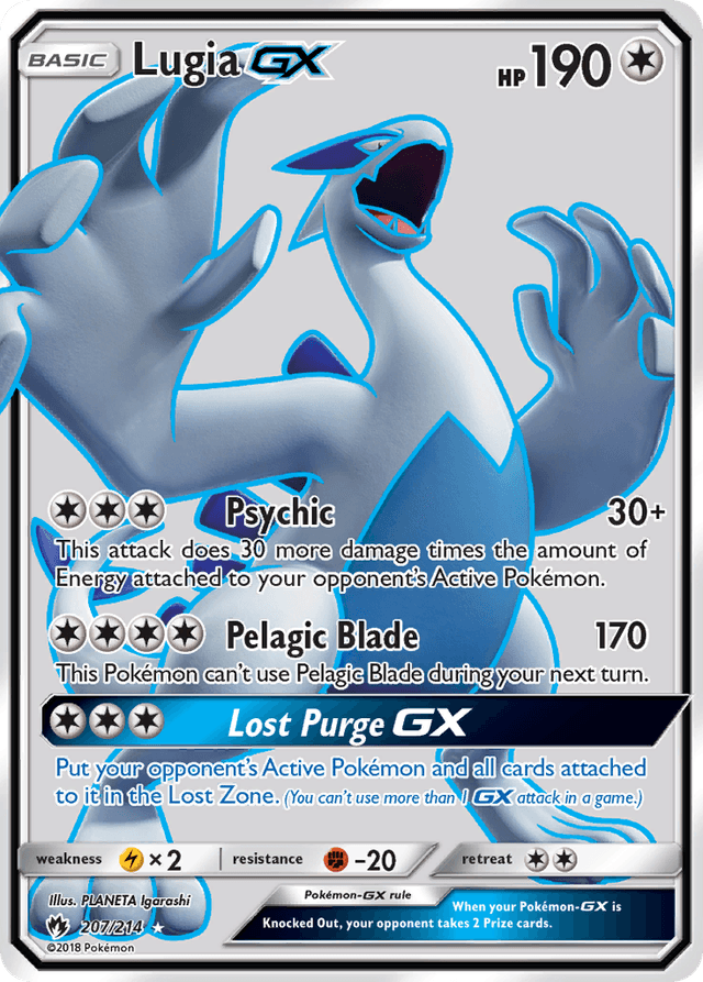 Carta Lugia-GX 207/214 do set Lost Thunder — Pokémon TCG | Bynx