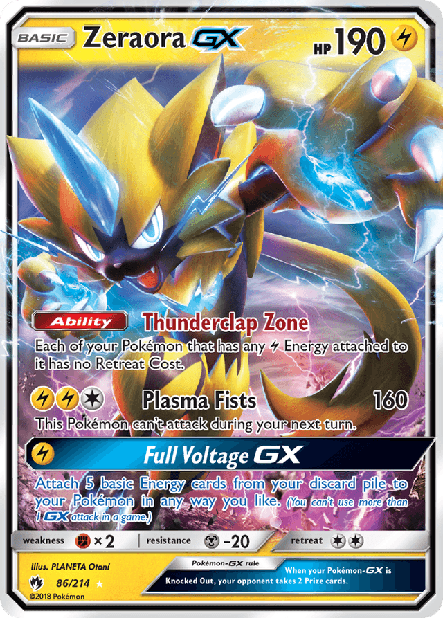 Carta Zeraora-GX 86/214 do set Lost Thunder — Pokémon TCG | Bynx