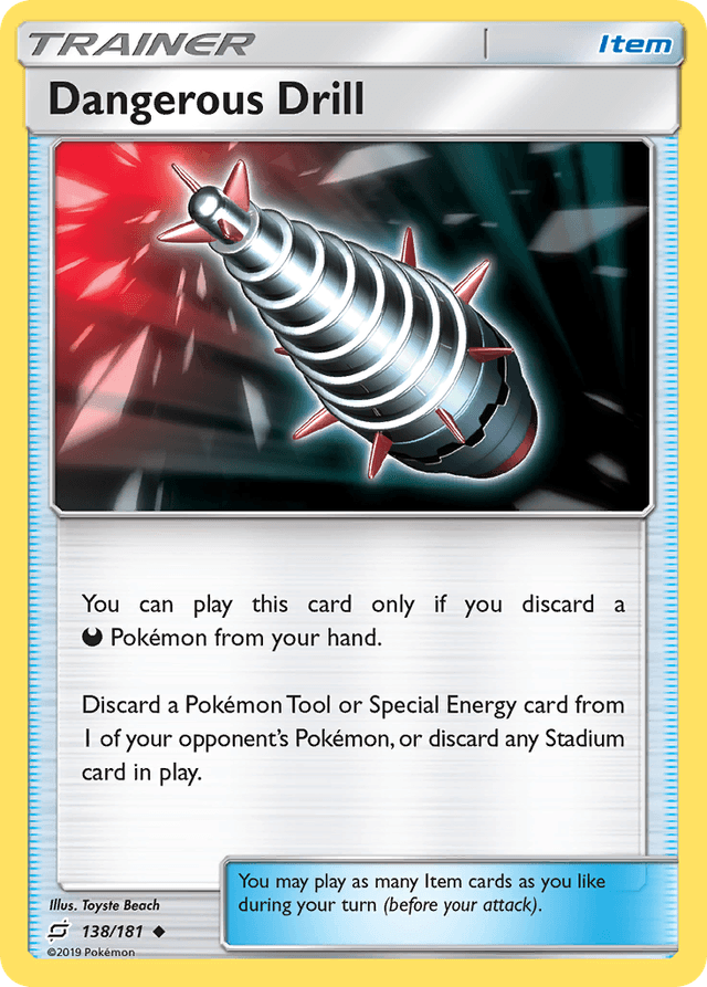 Carta Dangerous Drill 138/181 do set Team Up — Pokémon TCG | Bynx