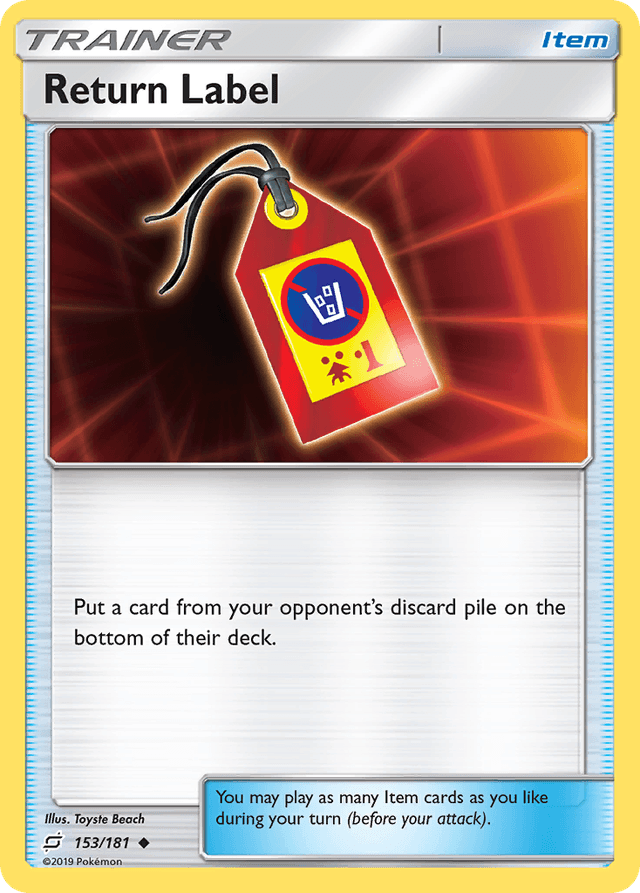 Carta Return Label 153/181 do set Team Up — Pokémon TCG | Bynx