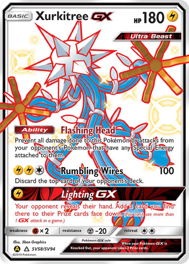 Carta Xurkitree-GX SV58/94 do set Hidden Fates Shiny Vault — Pokémon TCG | Bynx